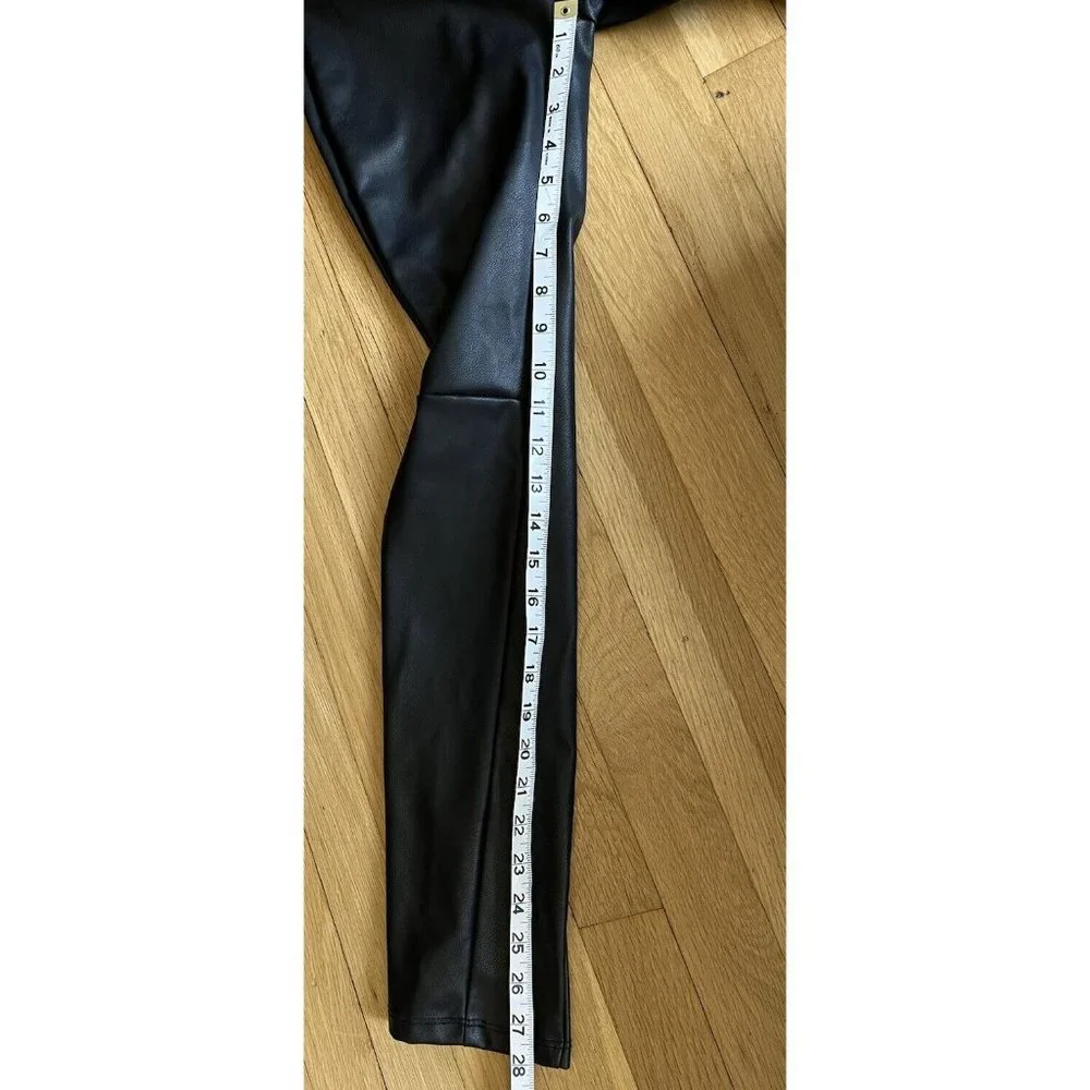 Emerson Fry XS Vegan Leather Leggings Pull On Pants Black women’s - Picture 4 of 16